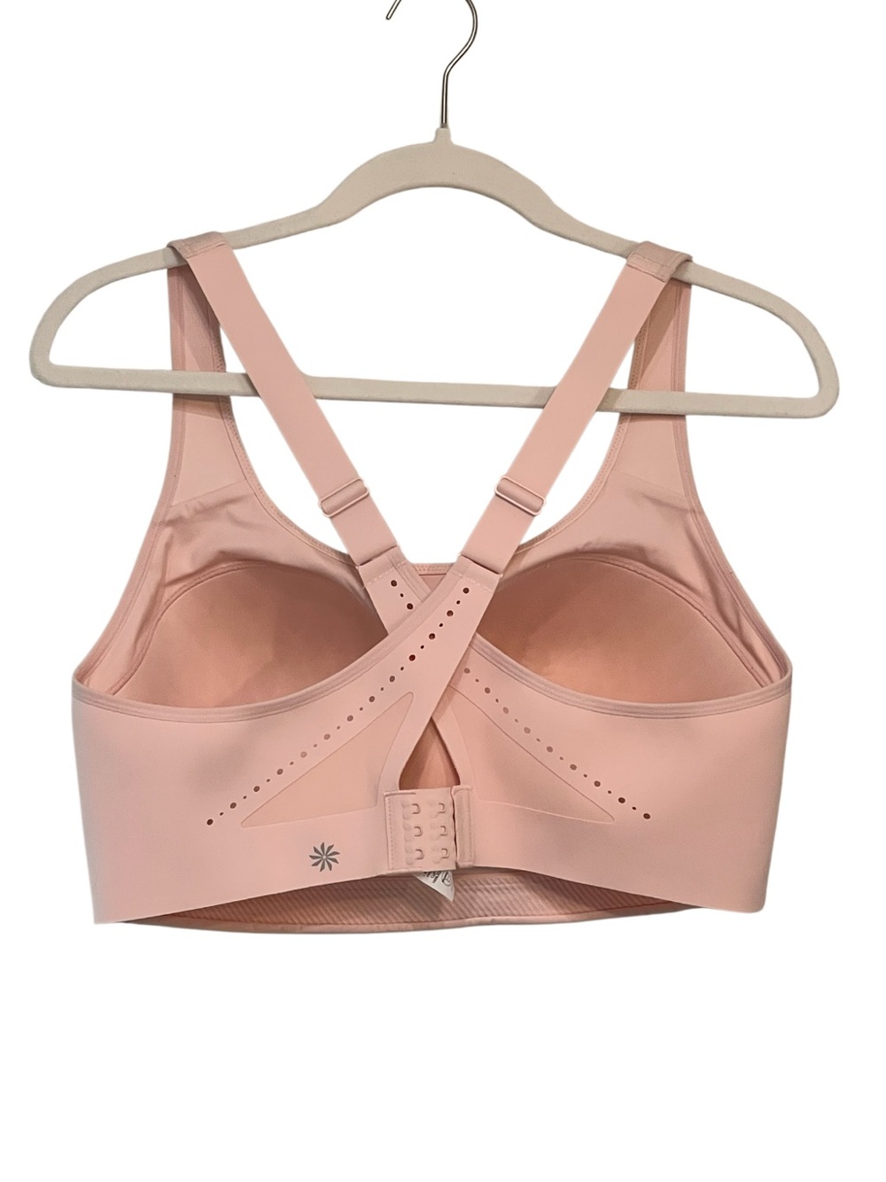Athleta Phenomena High Impact Sports Bra Blush Pink 38DD Criss Cross Back - Picture 4 of 6